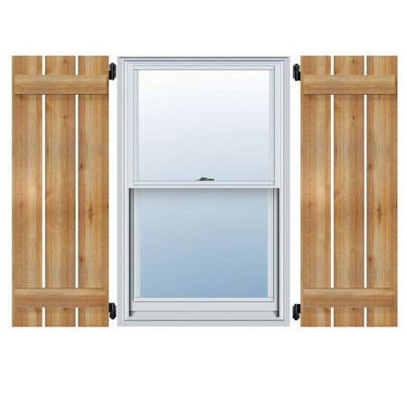 Spaced Board-n-Batten Shutters, Rough Sawn Western Red Cedar, 23W X 39H